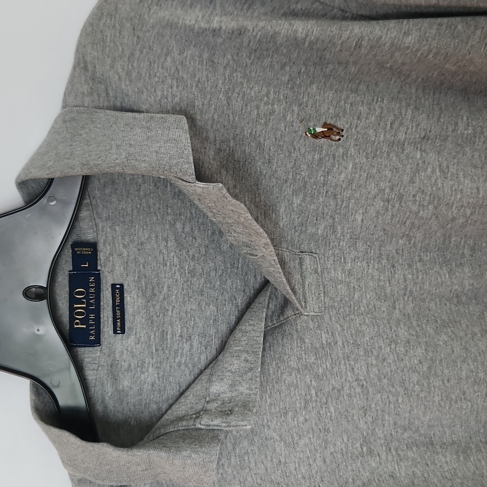 Polo Ralph Lauren Size Small Men's Button Up polo gray. - Picture 7 of 11